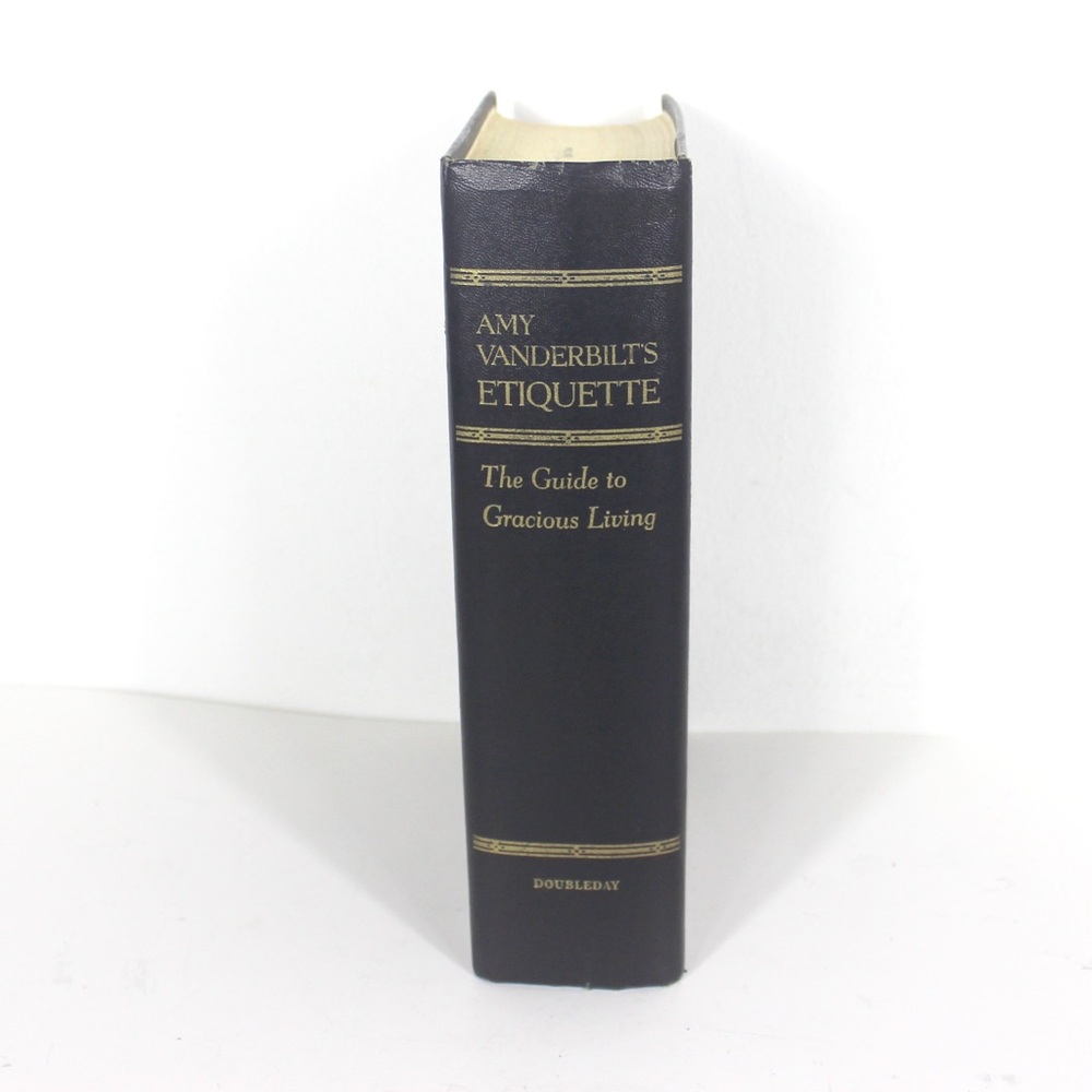 1972 Amy Vanderbilt’s Etiquette The Guide to Gracious Living Hard Cover Book